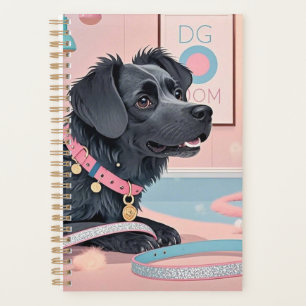 Mignonne chien rose bleu pâle maman chien