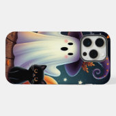 Mignonne, citrouille d'Halloween, chat & fantôme (Verso Horizontal)