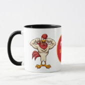 Mignonne coq Pays monogramme mug (Gauche)