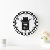 mignonne Country Farm lait frais vache horloge mur (Maison)