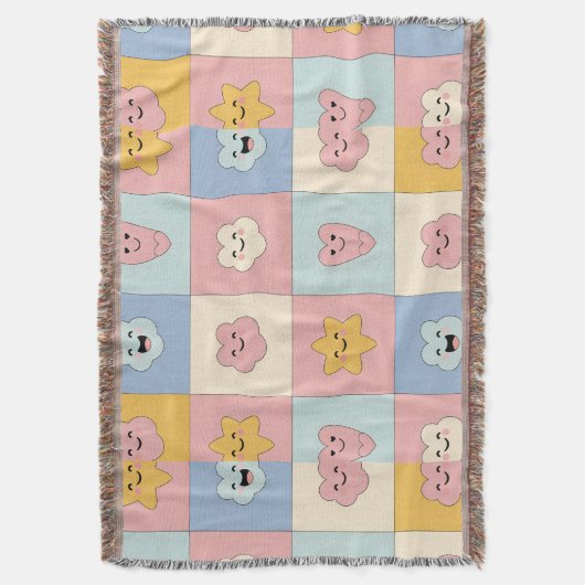 Mignonne couverture en patchwork pastel (devant Vertical)