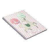 Mignonne Dancing Lama w. Ballons - Carnet pour enf (Côté Droit)