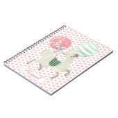 Mignonne Dancing Lama w. Ballons - Carnet pour enf (Côté gauche)