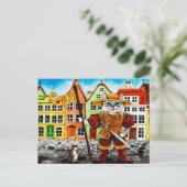 Mignonne de chat Estonian Tallinn folklore carte p (Debout devant)