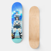 Mignonne dessin animé fille skateboard (Recto)
