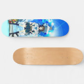 Mignonne dessin animé fille skateboard (Horz)