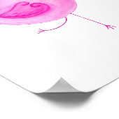 Mignonne deux oiseaux embrassant rose nom affiche (Coin)