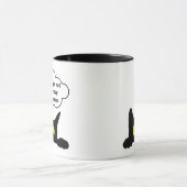 Mignonne drôle Non Pas Aujourd'Hui Chat Humain Mug (Centre)