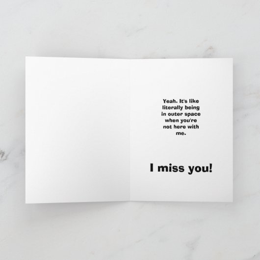 Mignonne Drôle Perdu Sans Vous Manquer Carte (Intérieur)