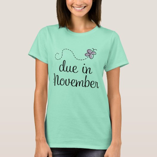 Mignonne Dû En Novembre Faire-part T-shirt (Devant)