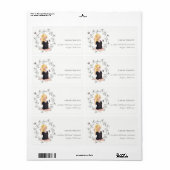 Mignonne Elegant Attaché Femme Étiquette de adress (Feuille entière)