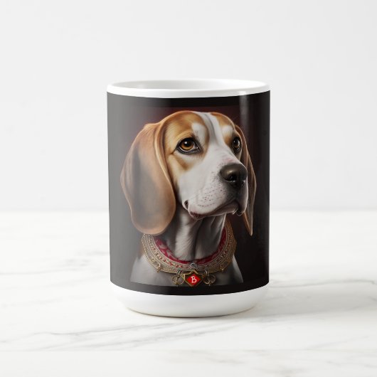 Mignonne et colorée Beagle chien Mug (Centre)