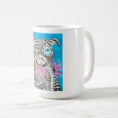 Mignonne et colorée Pitbull Chien Mug (Devant droit)