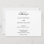 Mignonne Faire-part de mariage Whimsical Français (Dos)