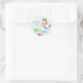 Mignonne fille mermaids autocollants fête d'annive (Sac)