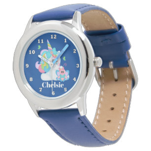 mignonne filles licorne ajouter nom montre