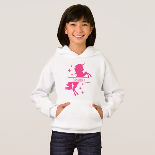 mignonne filles unicorn imaginaire ajouter nom Swe (Devant entier)