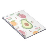 mignonne fraise joli jour journal carnet (Côté Droit)