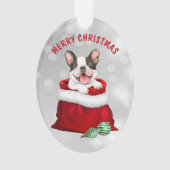Mignonne French Bulldog Cadeau Surprise Ornement (devant)