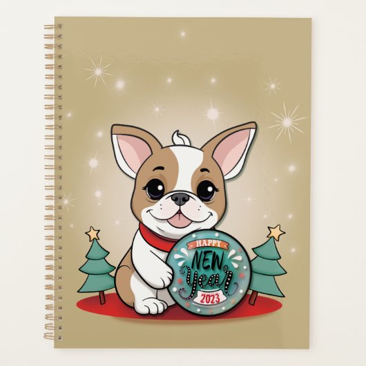 Mignonne French Bulldog Drôle Bonne année (Devant)
