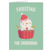 Mignonne Frosting Le Snowman Drôle Salutation de N (Devant)