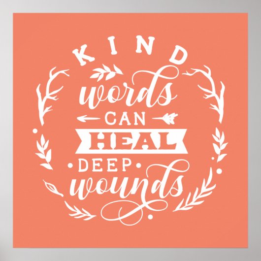 mignonne gentillesse mot inspirant art Poster (Devant)