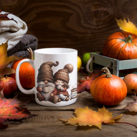 Mignonne GNOME D'Automne Rustique Mug