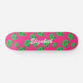 mignonne grenouille rose motif Skateboard (Horz)