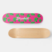 mignonne grenouille rose motif Skateboard (Horz)