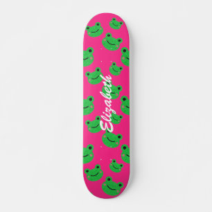 mignonne grenouille rose motif Skateboard