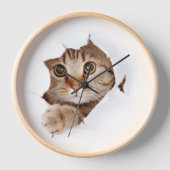 Mignonne horloge murale de chats Kitty | Amoureux  (Recto)