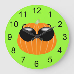 Mignonne horloge murale d'Halloween Citrouille