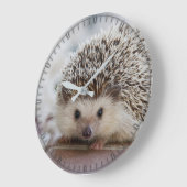 Mignonne horloge murale pour bébé hérisson (Angle)