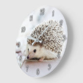 Mignonne horloge murale pour bébé hérisson (Angle)