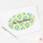 Mignonne Il A Rendu Sticker Rond Classique De Pâqu (Enveloppe)