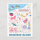 Mignonne Île Mackinac Michigan Carte Choses préfér (Devant)