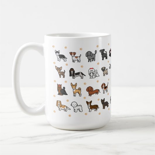 Mignonne J'Ai Adopté Mon Meilleur Ami Chien Mug (Gauche)
