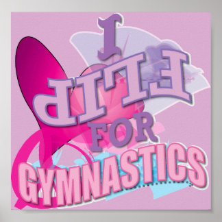 Mignonne je tourne pour les affiches de gymnastiqu