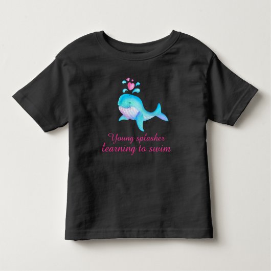 Mignonne jeune fille en splasher t-shirt de balein (Devant)