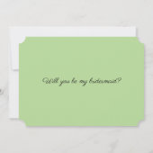 Mignonne "Joli Pois" Serez-Vous Ma Carte D'Épouse (Dos)