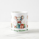 Mignonne Joyeuse Souris de Noël Mug (Centre)