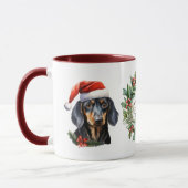Mignonne Joyeux Chien de Noël Mug (Gauche)