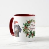 Mignonne Joyeux Chien de Noël Mug (Devant gauche)