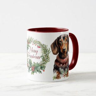 Mignonne Joyeux Chien de Noël Mug