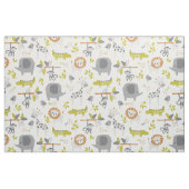 Mignonne Jungle moderne en tissu gris vert et oran (Fat Quarter)