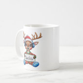 Mignonne Kids Reindeer Christmas Mug (Devant gauche)