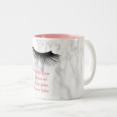 Mignonne Lady Eyelash Boss Coffee Mug Soft Rose (Devant droit)