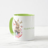 Mignonne Lapin Aquarelle Et Oeufs De Pâques Mug (Devant gauche)