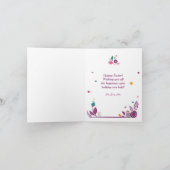 Mignonne lapin Carte de voeux de Pâques. (Intérieur)