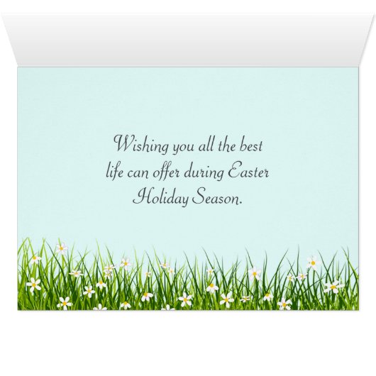 Mignonne lapin de Pâques & poussette avec fleurs (Intérieur Horizontal (Bas))